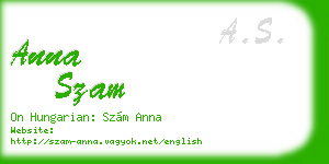 anna szam business card